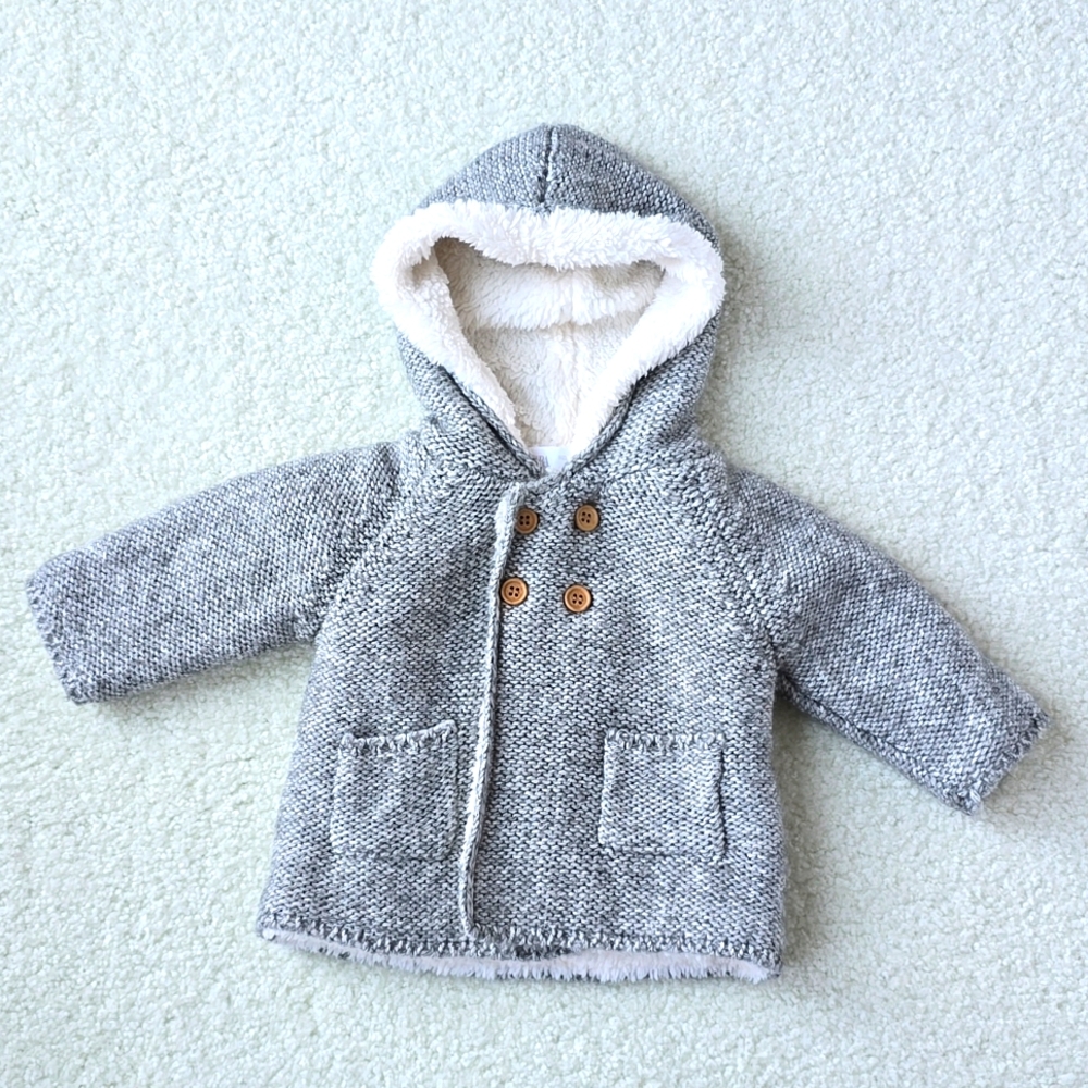 Zara Gray Hooded Kids Jacket